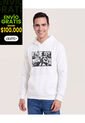 Buzo Hoodie Estampado Avengers  Para Hombre Crema Ostu de Ostu