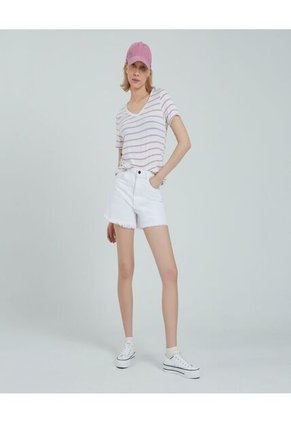 Camiseta Para Mujer Manga Corta Color Lila Marca Ostu #40091853