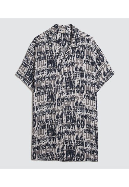 Camisa Para Hombre Manga Corta Sin Bolsillo Color Gris Oscuro Marca Ostu #60010708