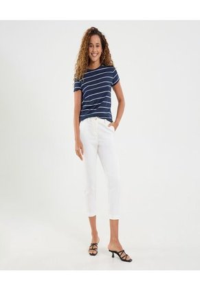 Camiseta Para Mujer Manga Corta Cuello Redondo Color Azul Marca Ostu #40092416