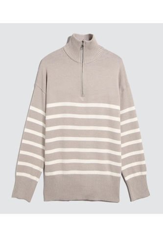 Saco Para Mujer Cuello Alto O Cuello Tortuga Color Gris  Marca Ostu #40330081 Ostu