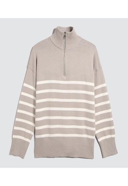 Saco Para Mujer Cuello Alto O Cuello Tortuga Color Gris  Marca Ostu #40330081
