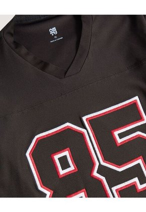 Camiseta  Infantil Niño Manga Corta Cuello V Color Negro Marca Ostu #80090278