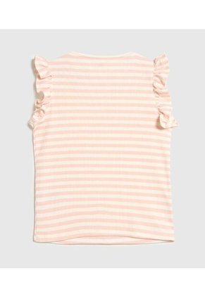 Camiseta Infantil Niña Manga Sisa Cuello Redondo Color Rosado Marca Ostu #90090301