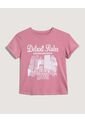 Camiseta Para Niña Manga Corta Color Rosado  Marca Ostu #90090224 de Ostu