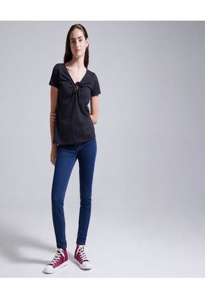 Camiseta Para Mujer Manga Corta Color Negro Marca Ostu #40091679