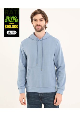 Buzo Para Hombre Hoodie Color Azul  Marca Ostu #60060455 Ostu
