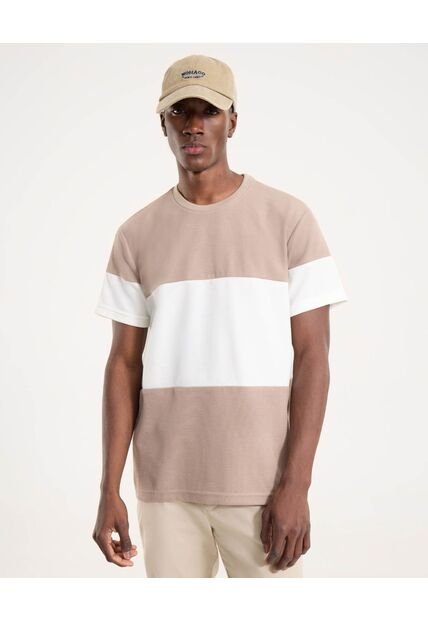 Camiseta Para Hombre Manga Corta Cuello Redondo Color Piel Marca Ostu #60091784