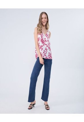 Jean Para Mujer Crop Flare Color Azul Medio Marca Ostu #40160465