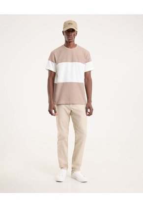 Camiseta Para Hombre Manga Corta Cuello Redondo Color Piel Marca Ostu #60091784