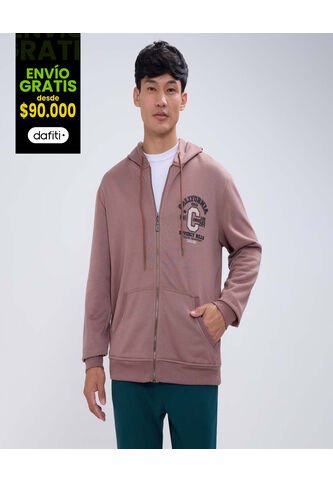 Buzo Para Hombre Zipper Color Café  Marca Ostu #60060440 Ostu