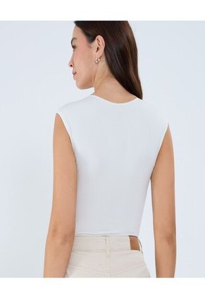 Body Para Mujer Manga Corta Color Crema Marca Ostu #40200169