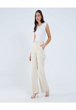 Body Para Mujer Manga Corta Color Crema Marca Ostu #40200169