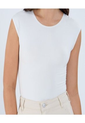 Body Para Mujer Manga Corta Color Crema Marca Ostu #40200169