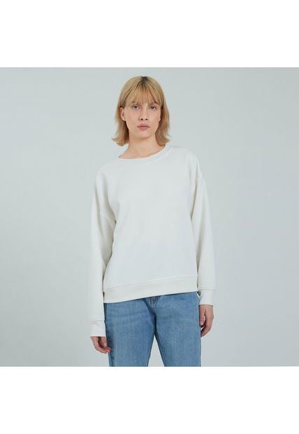Buzo Para Mujer Cuello Redondo Color Blanco Marca Ostu #40060306