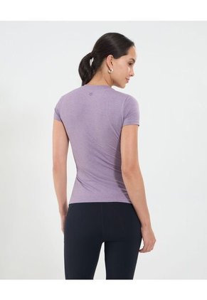 Camiseta Para Mujer Manga Corta Cuello V Color Lila Marca Ostu #40092538