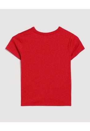 Camiseta  Infantil Niña Manga Corta Cuello Redondo Color Rojo Marca Ostu #90090329