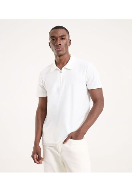 Polo Para Hombre Cuello Maquina Sin Bolsillo Color Crema Marca Ostu #60110846