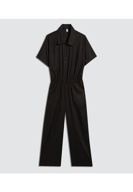 Enterizo Para Mujer Manga Corta Color Negro Marca Ostu #40320112