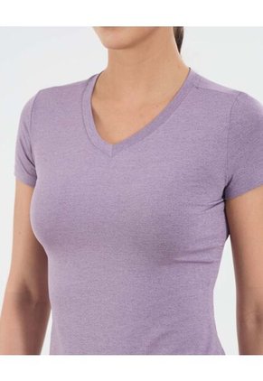 Camiseta Para Mujer Manga Corta Cuello V Color Lila Marca Ostu #40092538