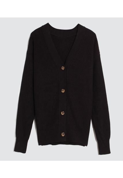 Saco Para Mujer Cardigan Color Negro Marca Ostu #40330085