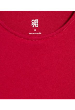 Camiseta Para Mujer M/S Marca Ostu En Color Cereza #40092126