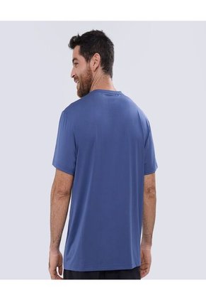 Camiseta Para Hombre Manga Corta Color Azul  Marca Ostu #60091288
