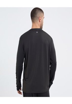 Camiseta Para Hombre Manga Larga Cuello Redondo Color Negro Marca Ostu #60091639