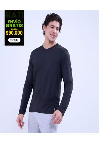 Camiseta Para Hombre Manga Larga Cuello Redondo Color Negro Marca Ostu #60091496 Ostu