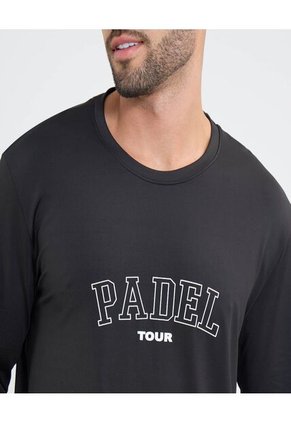 Camiseta Para Hombre Manga Larga Cuello Redondo Color Negro Marca Ostu #60091639