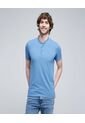 Polo Para Hombre Cuello Mao Sin Bolsillo Color Azul  Marca Ostu #60110648 de Ostu