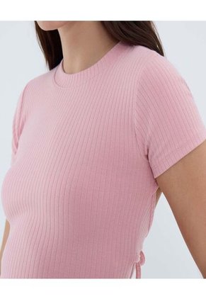 Camiseta Para Mujer Manga Corta Moda Color Rosa Marca Ostu #40092463