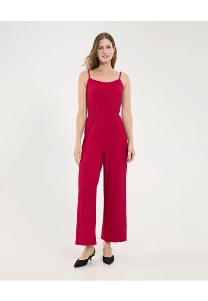 Enterizo Para Mujer Manga Sisa Color Rojo Marca Ostu #40320106