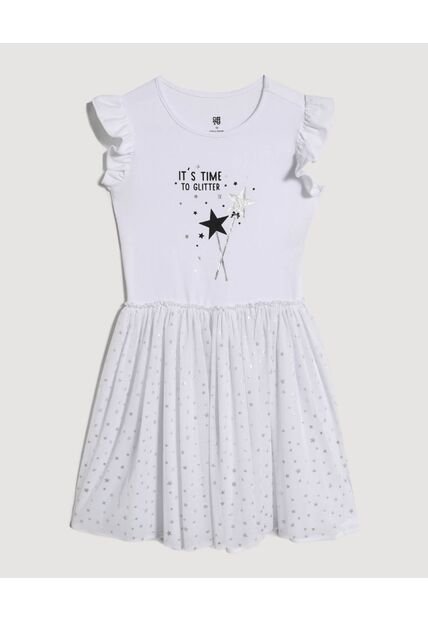 Vestido  Infantil Niña M/Sisa Medio Color Blanco Marca Ostu #90170078