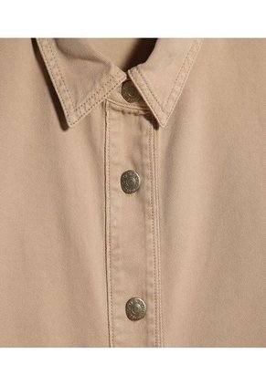 Camisa Para Mujer Ostu Color Arena Material Algodón 100%