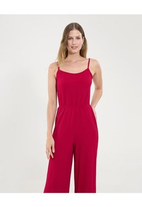 Enterizo Para Mujer Manga Sisa Color Rojo Marca Ostu #40320106