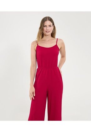 Enterizo Para Mujer Manga Sisa Color Rojo Marca Ostu #40320106