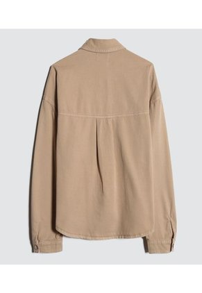 Camisa Para Mujer Ostu Color Arena Material Algodón 100%