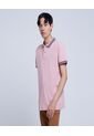 Polo Para Hombre Cuello Tejido Sin Bolsillo Color Rosa Marca Ostu #60110605 de Ostu