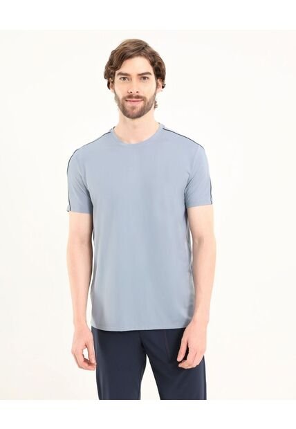 Camiseta  Para Hombre Manga Corta Cuello Redondo Color Gris Marca Ostu #60091692