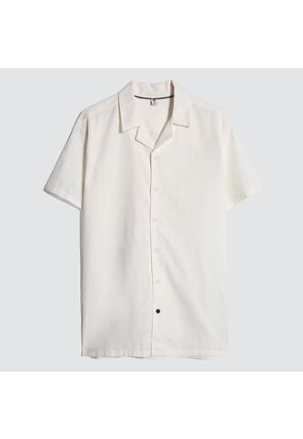 Camisa Para Hombre Manga Corta Sin Bolsillo Color Blanco Marca Ostu #60010619 Ostu