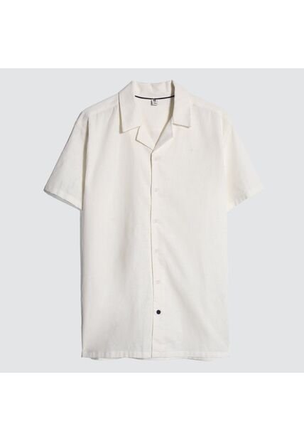 Camisa Para Hombre Manga Corta Sin Bolsillo Color Blanco Marca Ostu #60010619