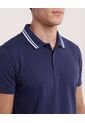 Polo  Para Hombre Cuello Tejido Sin Bolsillo Color Azul Marca Ostu #60110901 de Ostu
