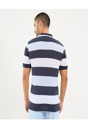 Polo Para Hombre Cuello Tejido Con Bolsillo Color Azul Marca Ostu #60110749