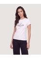 Camiseta Slim Estampada  Para Mujer Blanco Ostu de Ostu