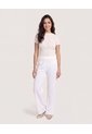 Camiseta Mesh Manga Corta  Para Mujer Crema Ostu de Ostu