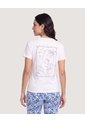 Camiseta Regular Estampada  Para Mujer Beige Ostu de Ostu