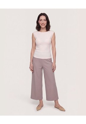 Camiseta Basica Screen  Para Mujer Beige Ostu