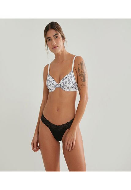 Brasier Para Mujer Media Copa Color Negro Marca Ostu #40830008