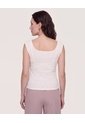 Camiseta Basica Screen  Para Mujer Beige Ostu de Ostu